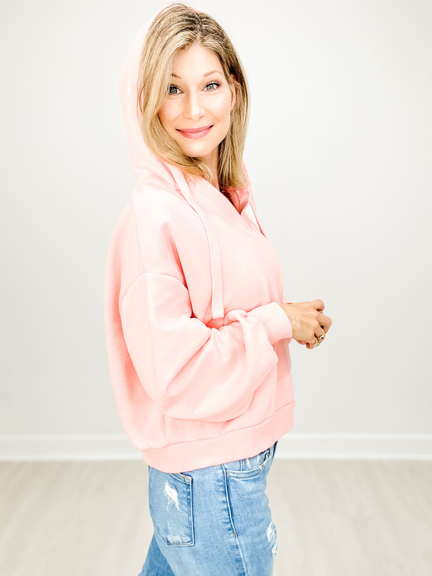 Oversized Long Sleeve Hooded Top