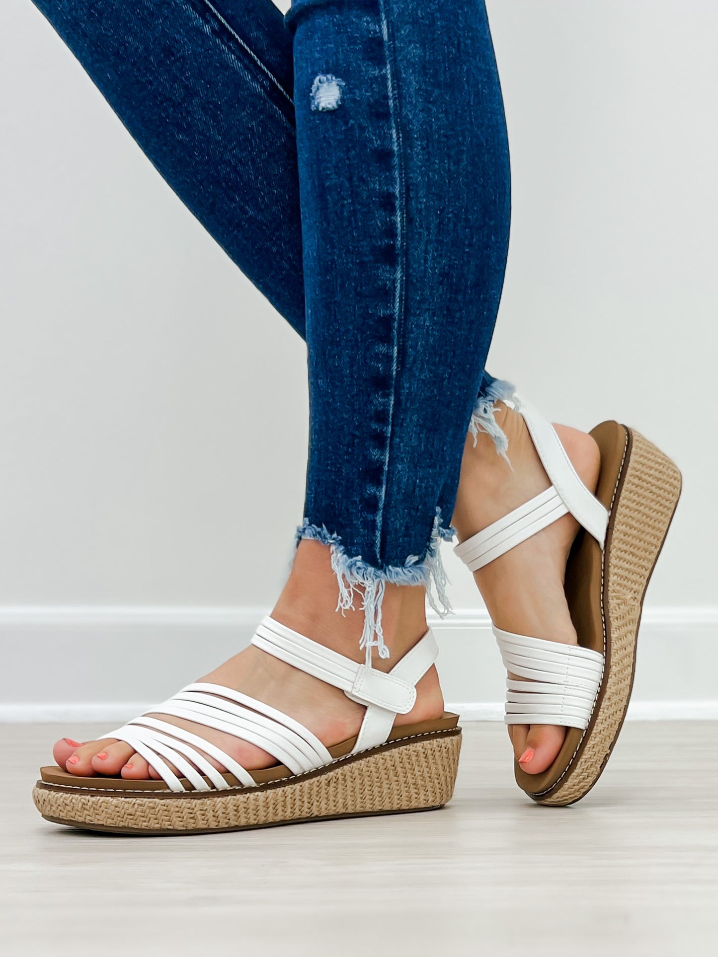 Corkys What About Now Wedges in White