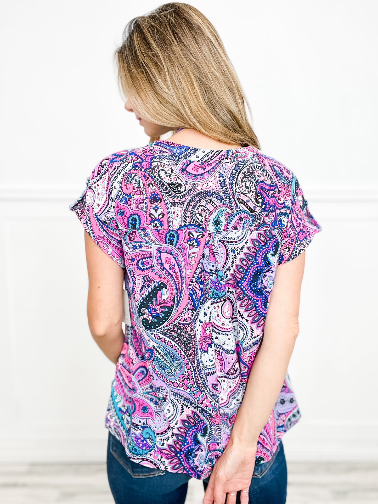 Paisley Wonderland Lizzy Dolman Short Sleeve Top