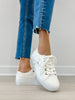 Blowfish Tennis Shoes Sadie Sun 10 in White Canvas