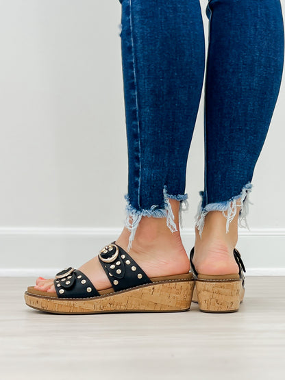 Corkys Told You So Double Buckle Sandals in Black