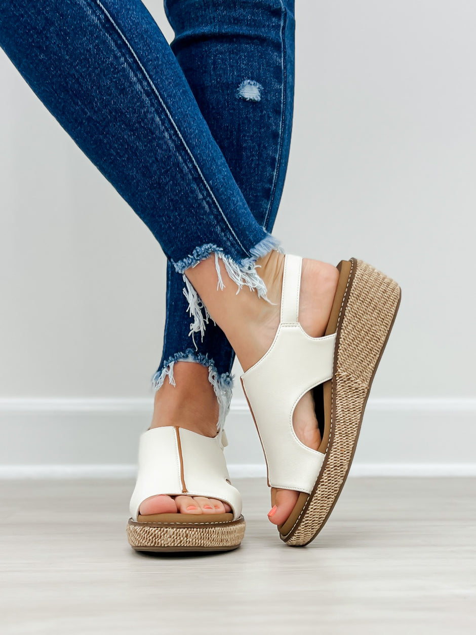 Corkys Volta II Wedge Sandals in White