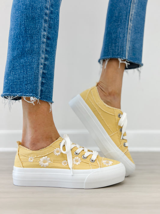 Blowfish Tennis Shoes Sadie Sun 8 in Butter Yellow