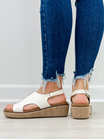 Corkys Volta II Wedge Sandals in White