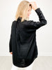 Long Sleeve Oversized Popover Linen Top