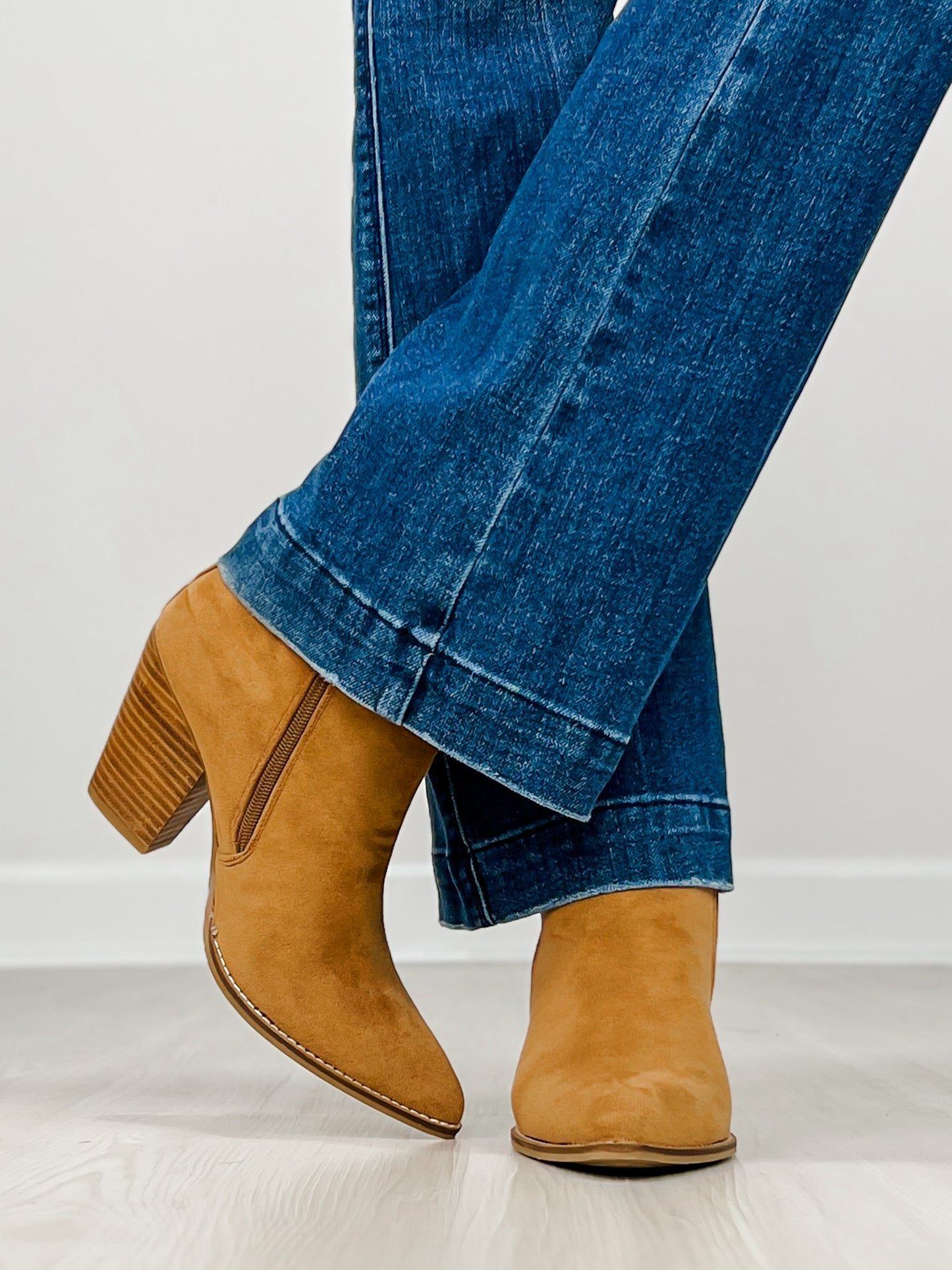 Corkys High Standards Booties in TOBACCO FAUX SUEDE