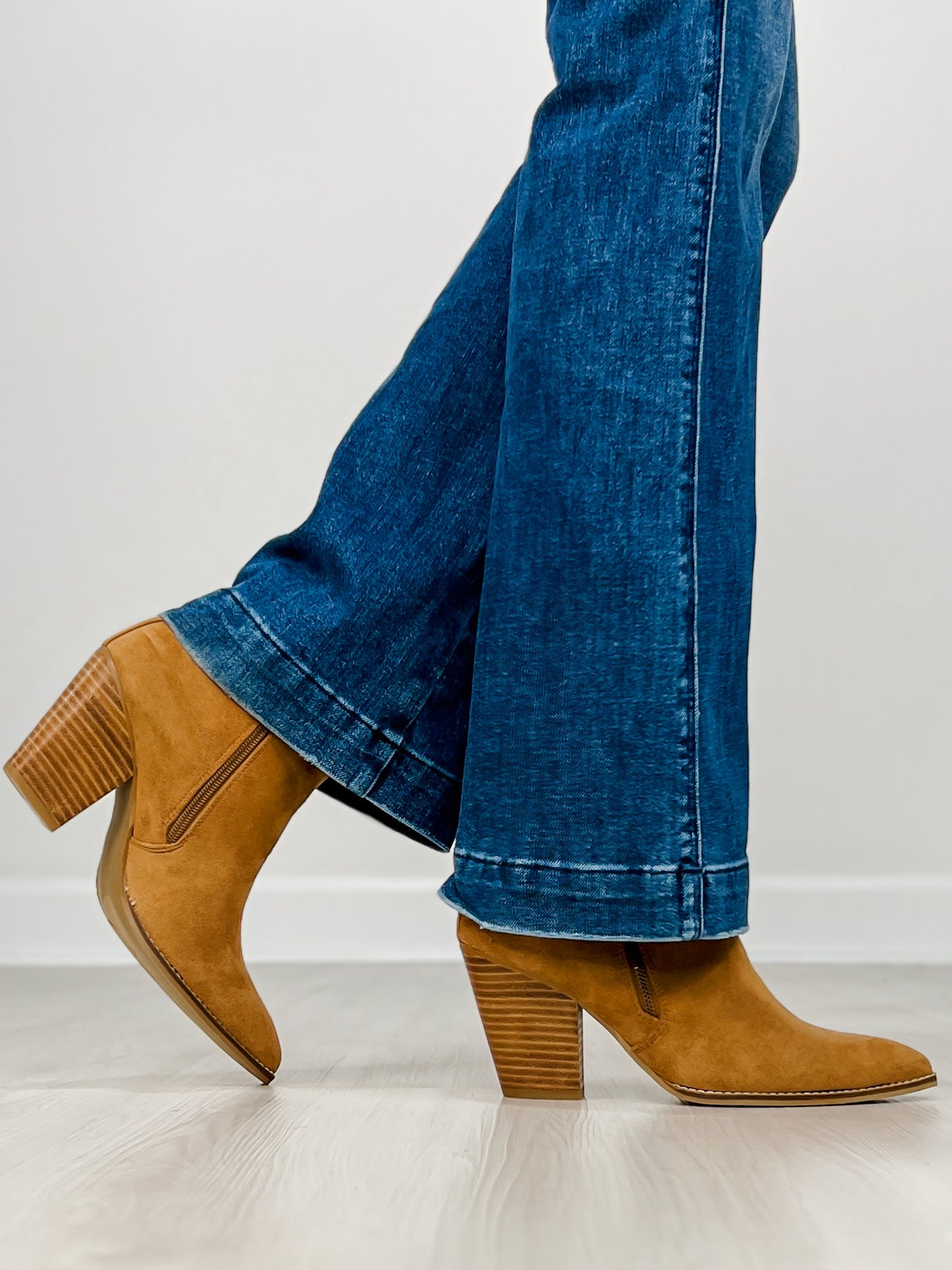 Corkys High Standards Booties in TOBACCO FAUX SUEDE