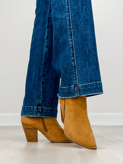 Corkys High Standards Booties in TOBACCO FAUX SUEDE