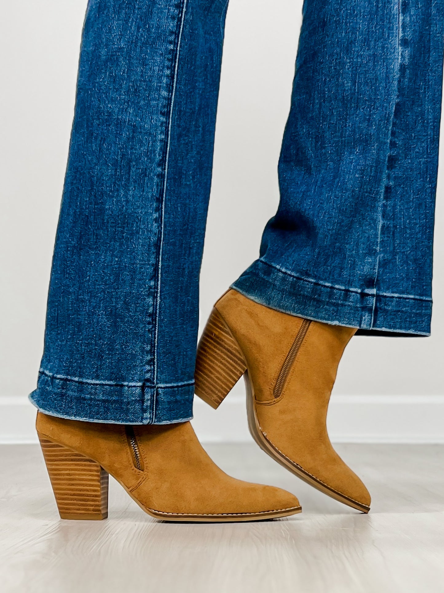 Corkys High Standards Booties in TOBACCO FAUX SUEDE