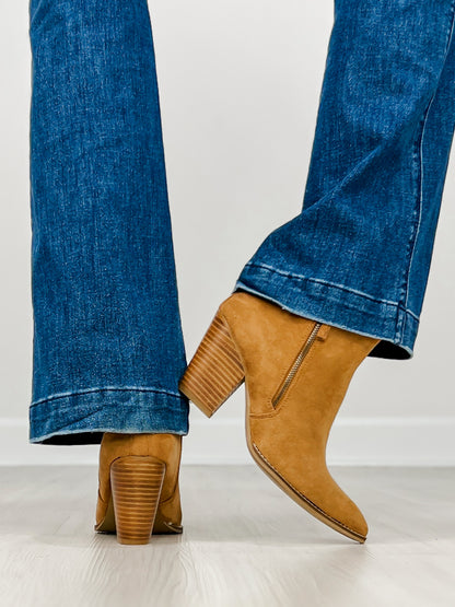 Corkys High Standards Booties in TOBACCO FAUX SUEDE