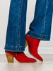 Corkys High Standards Booties in DARK RED FAUX SUEDE