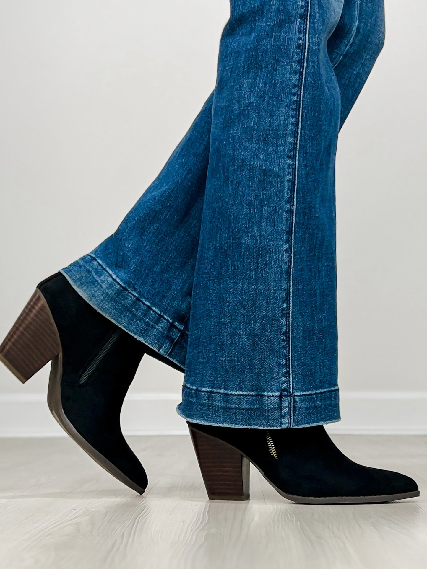 Corkys High Standards Booties in BLACK FAUX SUEDE