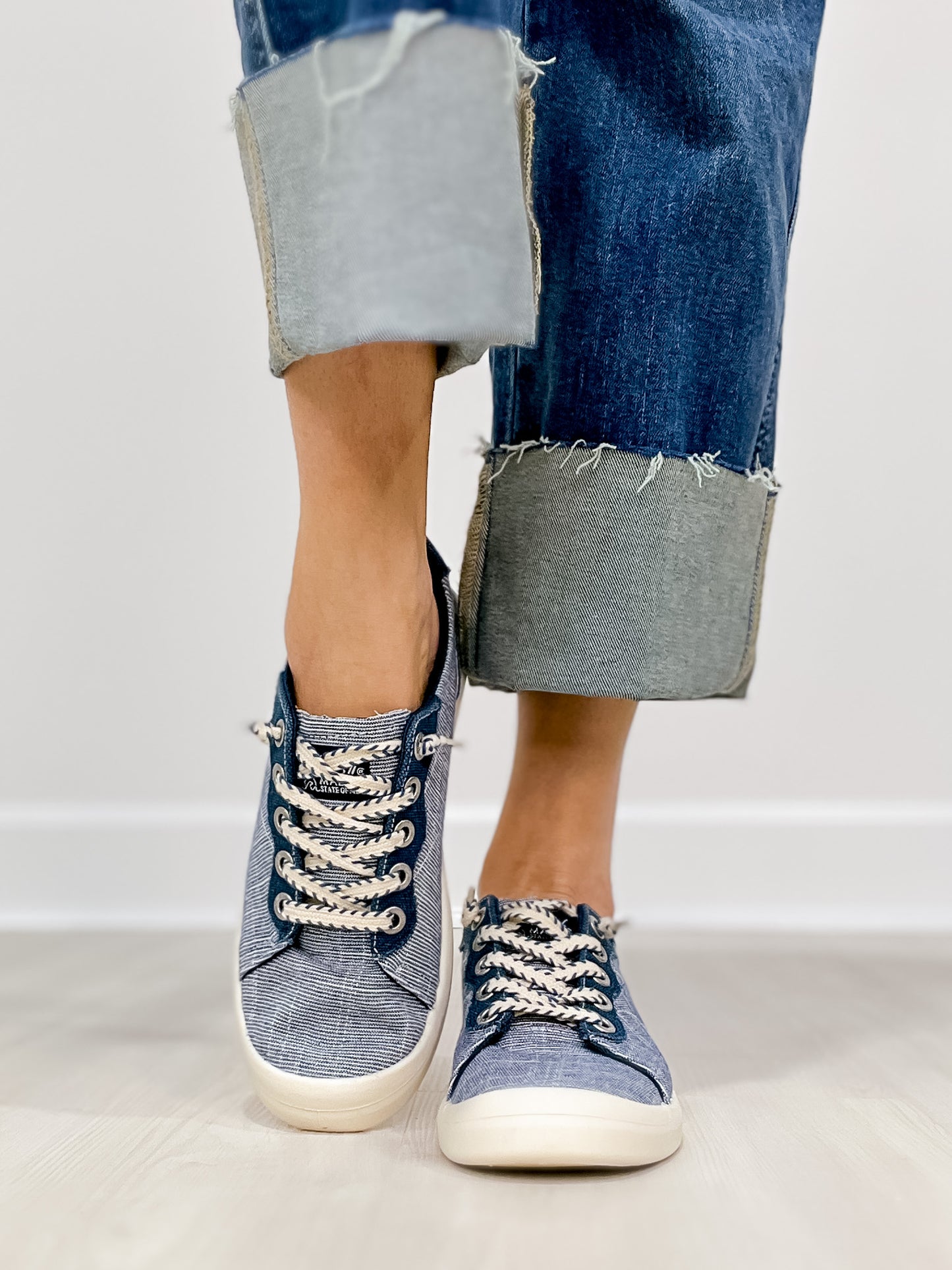 Blowfish Boardwalk Slip-On Tennis Shoes in Navy