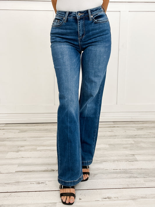 MICA Denim High Rise with Stretch Wide Leg Denim Jeans