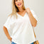 Back Shirring Detail Mineral Washed Knit Top