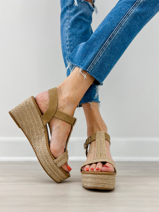 Blowfish Mailbu Annika Espadrille Wedge Sandal in Natural Sand