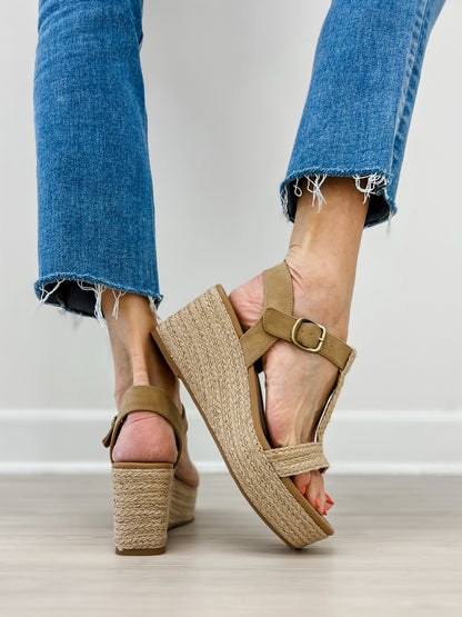 Blowfish Mailbu Annika Espadrille Wedge Sandal in Natural Sand