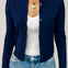 Round Neck Button Down Long Sleeve Cardigan