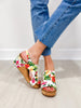 Corkys Carley Wedges in White Floral