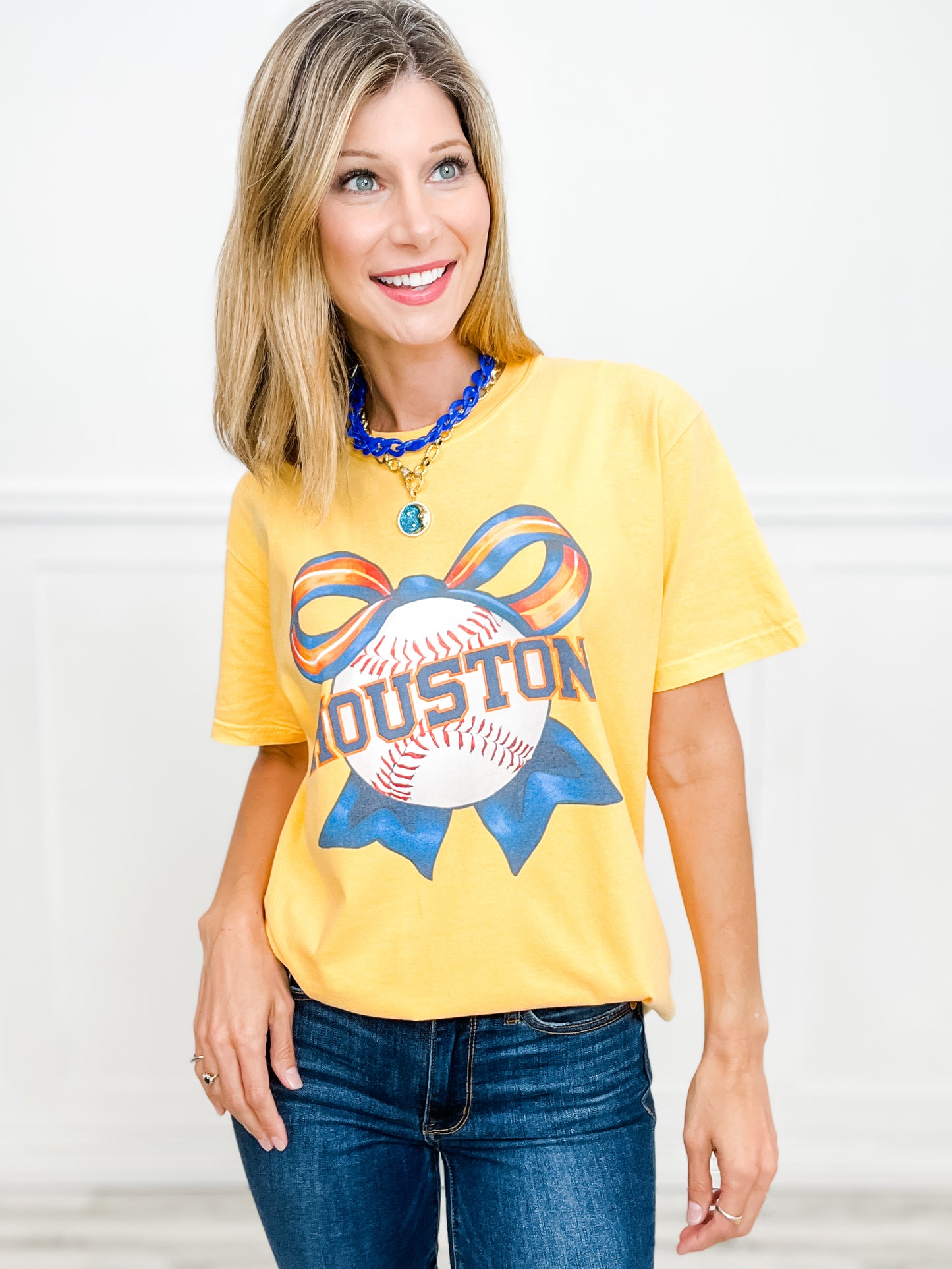 Bow on a Baseball Graphic Tee