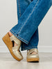 Corkys Case Closed Wedges in GOLD WASH METALLIC