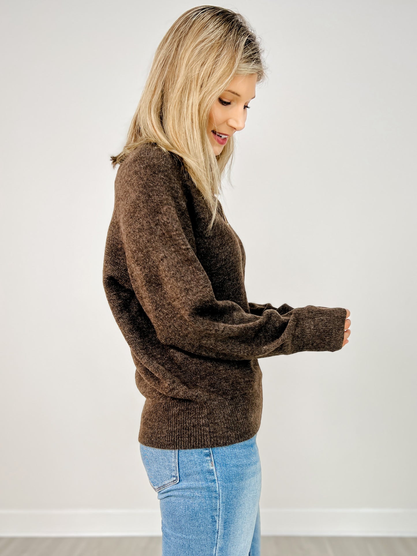 Long Sleeve V-Neck Sweater