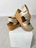 Corkys Case Closed Wedges in GOLD WASH METALLIC