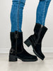 Corkys Biker Babe Boots in BLACK FAUX SUEDE