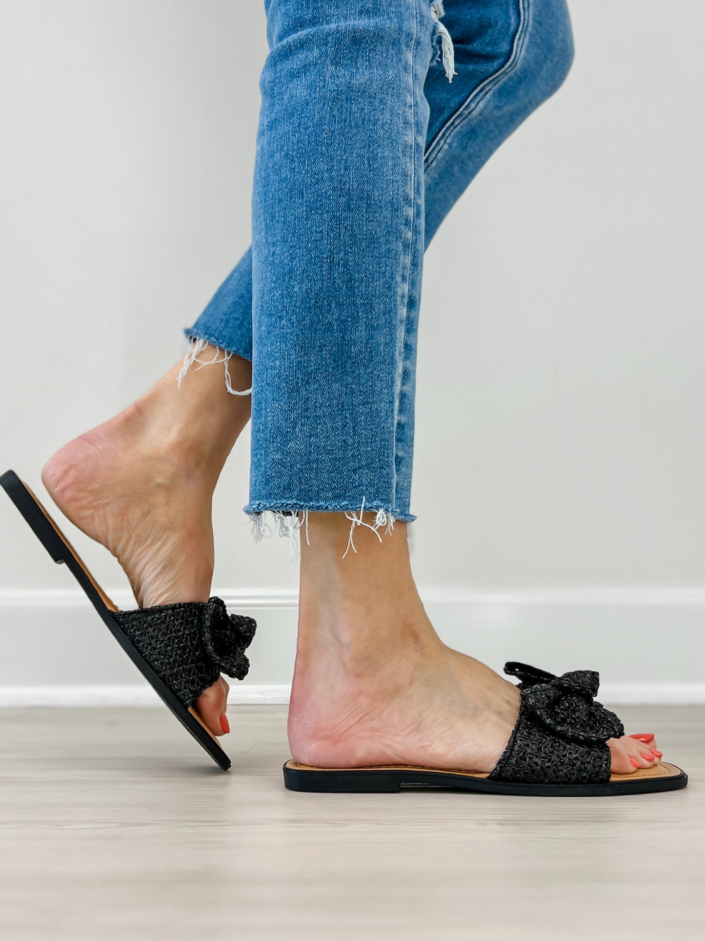 Pierre Dumas Empress Slip-On Sandals in Black