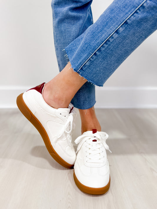 Blowfish Tastic Tennis Shoes in White and Red