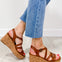 Blowfish Aurora Platform Wedge Sandal in Scotch