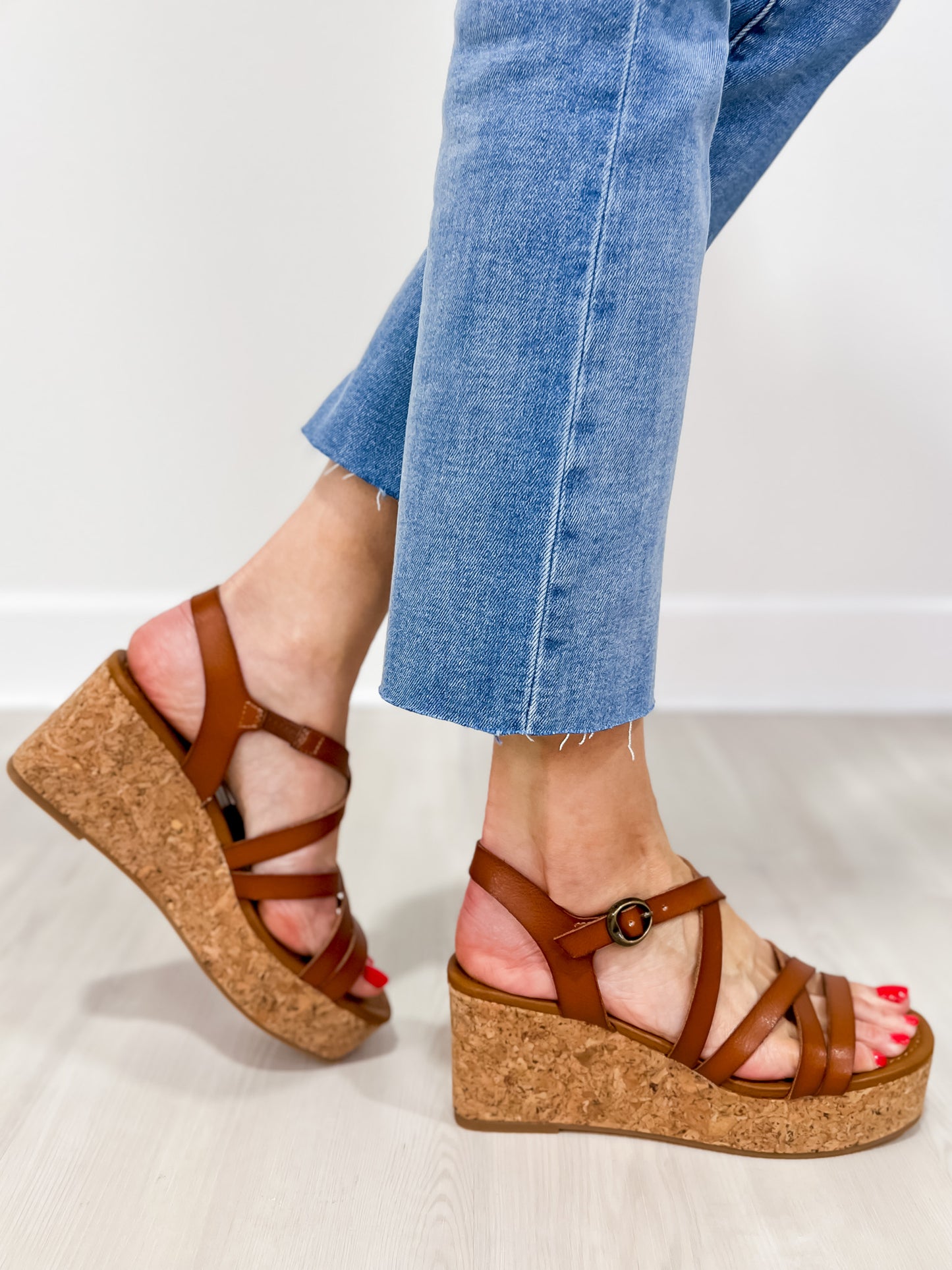 Blowfish Aurora Platform Wedge Sandal in Scotch