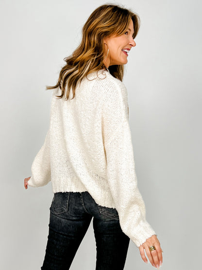 Texas Chunky Knit Long Sleeve Pullover Sweater