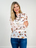 Western Elements Print Semi Sheer Mesh Top