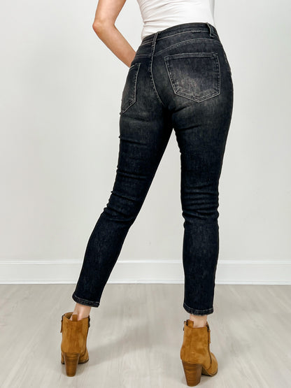 Risen SHADOW Mid Rise Ankle Skinny Jeans