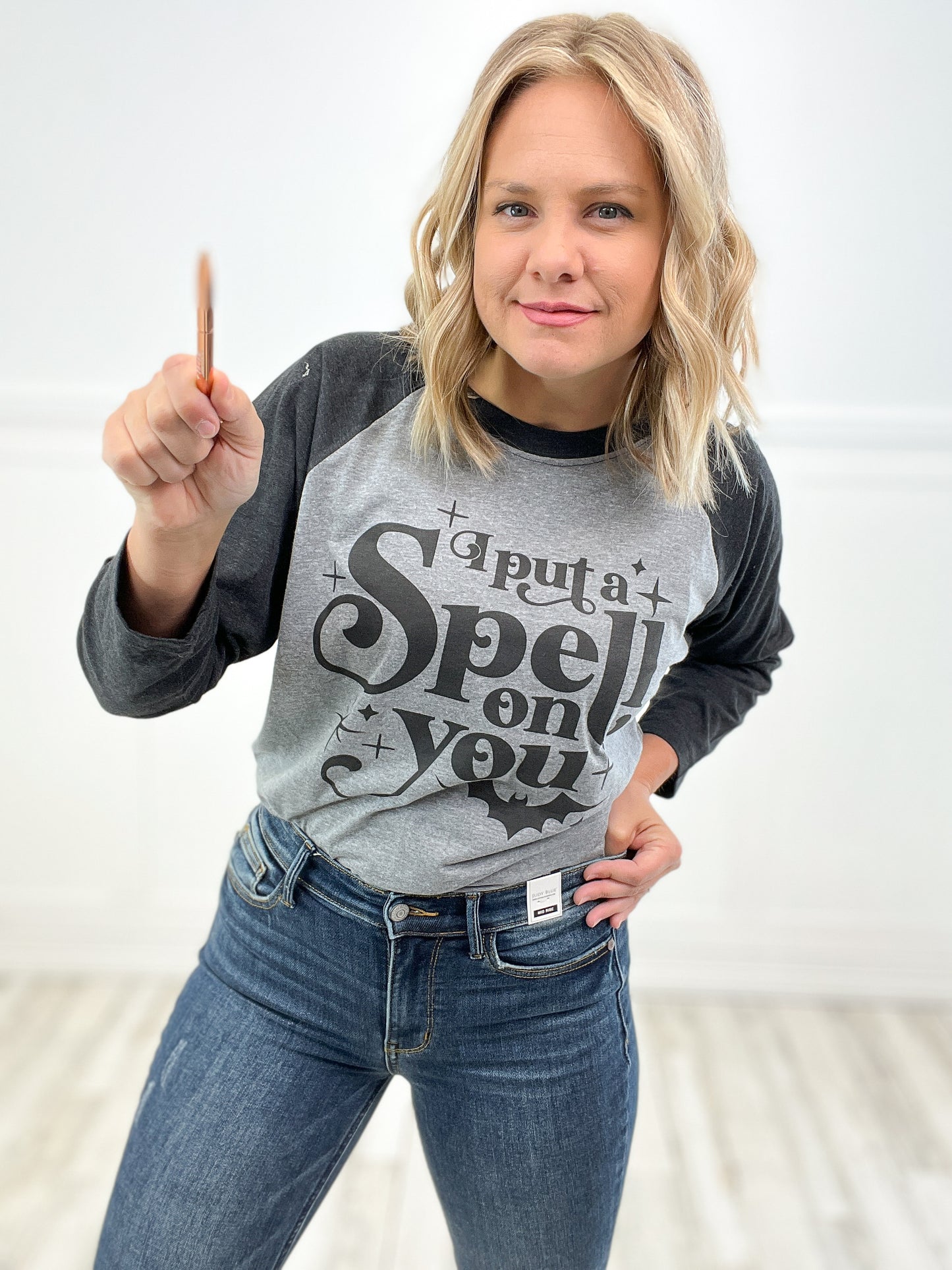 I Put A Spell On You 3/4 Sleeve Graphic Tee