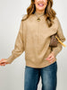 Front Seam Mock Neck Long Sleeve Knit Sweater -GROUP B