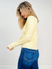 Long Sleeve Button Front Ribbed Crewneck Cardigan