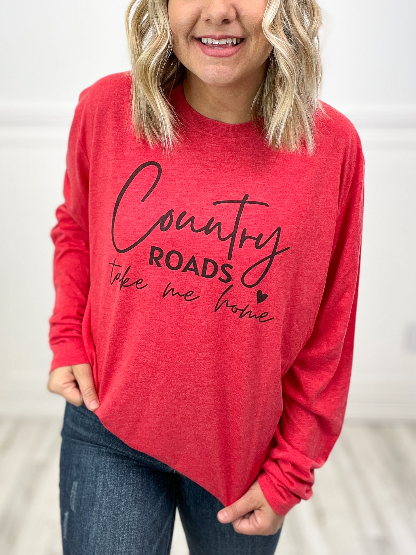 Country Roads Take Me Home Long Sleeve Graphic Tee