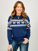 Bow And Heart Jacquard Knit Pullover Sweater