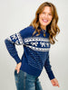 Bow And Heart Jacquard Knit Pullover Sweater