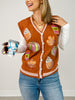 Glitter Fall Elements Sweater Vest