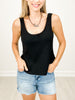 Scoop Neck Sleeveless Solid Knit Top