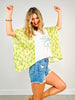 Lucky Clover Cord Embellished Pancho Style Top