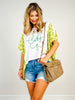 Lucky Clover Cord Embellished Pancho Style Top