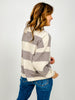 Washed Stripe Long Sleeve Knit Top