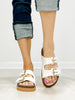 Corkys Conceited Double Buckle Slide Sandals in WHITE