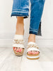 Yellowbox Alora Wedge Slide Sandals in Bone