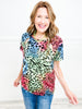 Multicolor Animal Print Top