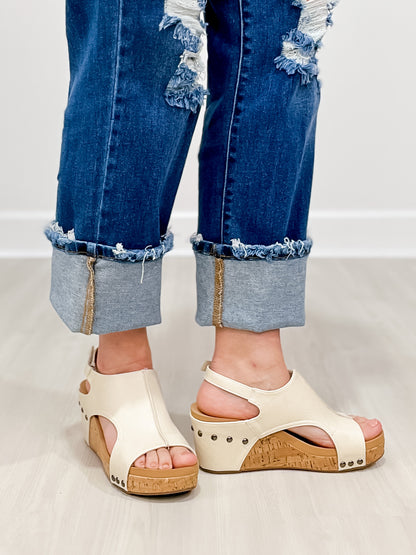 Corkys Carley Wedge in Cream